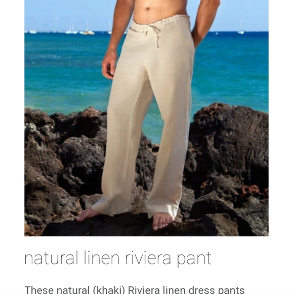 BACHRACH Mens Riviera Linen Pants - Picture 10 of 10